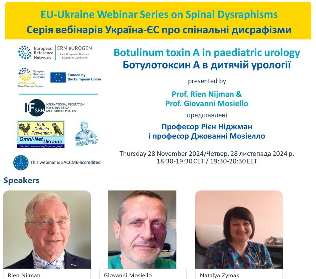 ev Webinar Botulinum toxin A in paediatric urology